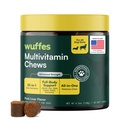 Wuffes 23-en-1 Supplément multivitamine pour chien pour la hanche et les articulations, la peau et le manteau et le système immunitaire avec Omega 3, fer, zinc, vitamine C - Minéraux et vitamines pour chiens et chiots seniors - 30 chews doux