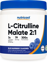 Malate de L-Citrulline de Nutricost 2:1 (300 grammes) (framboise bleue)