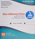 Pad non-adhérent Dynarex, stérile, 2x3, boîte/100