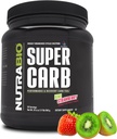NutraBio Super Carb, Poudre d'hydrate de carbone avec dextrine en grappe et électrolytes, Poudre de supplément de carb pour le carburant d'entraînement, la performance et la récupération musculaire, Dextrine cyclique, Fraise Kiwi, 30 Sv
