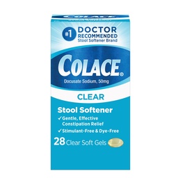 Colace Net Stool Soft Gel Capsules Relief Constipation 50mg Docusate Sodium Doctor Recommandé 28ct