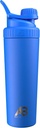 Aérobouteille Cryo Shaker Cup, Bouteille d'eau en acier inoxydable isolé et agitateur de protéines, mélange protéines et pré-travail avec la technologie de mélange turbulente, pas de boule de mélange ou de wisk, 26oz, Artic Sea Blue