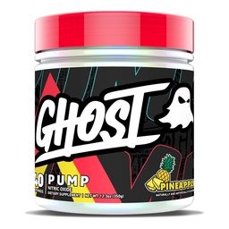 Pompe GHOST Oxyde nitrique en poudre, ananas - 40 portions - Suppléments sans sucre et sans stimulants - L-Citrulline, nitrate d'arginine et L-glutathion - Soy et sans gluten, végétalien