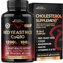 Riz de levure rouge 1200 mg avec CoQ10 100 mg - avec Magnésium