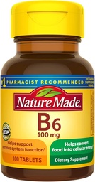 Nature faite de vitamine B-6 100 mg Comprimés 100 ea (paquet de 4)