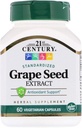 Extrait de graines de raisins du 21e siècle, 60 capsules