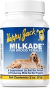 HAPPY JACK Milkade Chien d'élevage et de soins infirmiers, Aide à la production de lait pour les chiens femelles et litter en santé, Vitamine prénatale enceinte avec vitamine B1 (2 oz)