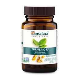 Supplément Himalaya Turmeric 95 avec Curcumine/Curcuminoides, Soutien articulaire et musculaire, Flexibilité et mobilité optimales, 600 mg, Non-OGM, Vegan, Sans gluten, 60 capsules, 60 jours d'approvisionnement