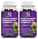 Glucosamine Chondroitin Gummies - 2- Pack, Extra Strength 1500mg Glucosamine avec MSM & Elderberry, Soutien de flexibilité, Meilleur Cartilage & Supplément de soutien immunitaire pour les hommes et les femmes - 120 compte