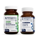 Metagenics Daily Gut and Immune Support Duo: UltraFlora Balance Probiotique pour la santé digestive - 60 Capsules & Immune Support & Vitamine D3 10,000+ K - 60 Softgels