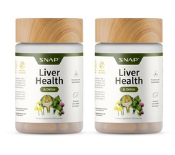 Suppléments de snap Liver Health & Detox Supplement - Soutien naturel pour la santé du foie et de la digestion, 60 capsules végétariennes (2-Pack)