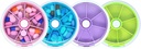 Pill Organizer Travel Pill Case for Purse Portable Pill Box Round Weekiy Pill Container for Vitamine Fish Oil Pills Suppléments (4PCS)