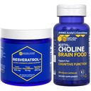 STACKS NATURAUX acétylcholine Cerveau Alimentation + Supplément Resvératrol - Soutient la fonction cognitive et le vieillissement du cerveau* - 120 Capsules totales