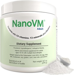 Multivitamines adultes, sans allergènes, femmes et hommes avec 13 vitamines et 13 minéraux, poudre de multivitamines non aromatisée, multivitamines adultes à faible teneur en glucides, 275g - Solace Nutrition
