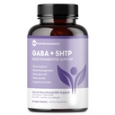 Pure 5-HTP (5-Hydroxytryptophane) Supplément GABA - pour la gestion du sommeil, de l'humeur et du stress - 60 Veggie Caps