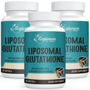 2400 MG Glutathion liposomique Softgels, Absorption maximale, forme active L-Glutathion réduit (GSH), avec acide hyaluronique, resvératrol, maîtres antioxydants pour la désintoxication, cerveau, système immunitaire, 180 Softgels