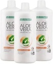 LR Lifetakt Aloe Vera Gel de boisson Peach Flavour Soins de santé Femmes Hommes Buvez tous les jours Traitement naturel Ensemble de 3-1000 ml./33.3 fl.oz