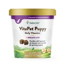 NaturVet – VitaPet Vitamines quotidiennes pour chiens – Plus l'aide respiratoire – spécifiquement conçu pour fournir aux chiots des vitamines essentielles, minéraux, acides aminés et acides gras (70 chews doux)