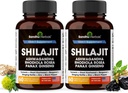 Shilajit Pure Himalayan pour les hommes et les femmes de 120 Capsules avec Ashwagandha de haute puissance et de supplément d'énergie de meilleure absorption que les gommes pour la puissance supplémentaire et l'endurance Combo avec la mousse de mer