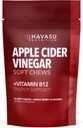 Vinaigres de cidre de pomme avec vitamine B12 et folate - Suppléments pratiques de vinaigre de cidre de pomme pour l'énergie et la santé digestive - 30 Compte - emballés individuellement - Mélange de saveur de baie, végétalien - 1 mois d'approvisionnement