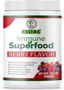 Essiac SuperFood pour Imune Support 10.6 oz. 12 Verts organiques, Antioxydants concentrés, Pré et Probiotiques.