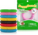 12 Pack Bracelets anti-moustiques, emballés individuellement, sans DEET, naturels et imperméables