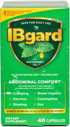 Supplément Santé IBgard Gut, Capsules d'huile de menthe poivrée pour le confort abdominale, 96 Capsules