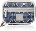 Trousse facile cas de pilule - Organisateur de médecine hebdomadaire avec boîte de vitamines et suppléments amovibles de sept jours (Silver Snake Skin)