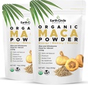 Earth Circle Organics Yellow Maca Root Powder, Natural Superfood, aide avec l'énergie, le poids et la fertilité des femmes - Vegan - 1 livre (Pack de 2)