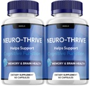 (2 packs) Neuro Thrive Cerveau Supplément, Neuro Thrive pour la Formule Mémoire, Neuro-Thrive PQQ pour réduire les effets négatifs du brouillard cérébral Fonction cognitive Neuro-Thrive Examens NeuroThrive (120 capsules)