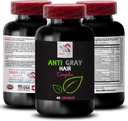 Anti gris pilules capillaires - ANTI GRAY HAIR COMPLEX - Couleur vitalité, soin des cheveux gris, ton frais, couleur vibrante, supplément anti gris, contrôle de l'ombre des cheveux, look jeune 1 bouteille 60 Capsules