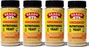 Bragg Assaisonnement nutritionnel des levures – Flacons de fromage sans gluten, végétaliens – Bonne source de protéines et de vitamines – substitut de fromage parmesan savoureux – non-OGM vérifié, 4,5 once, 4-pack