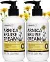 Crème thématique Reshape+ Arnica Bruise Relief pour les ecchymoses, gonflements et décolorations sur la peau, soins naturels de la peau Lotion homéopathique Arnica W/Vitamine K, Châtaigne de cheval, et collagène, 8 Fl Oz (2-Pack)