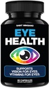 Supplément Vitamines pour les yeux et la vision 60 Capsules - Supporte la souche oculaire, les yeux secs et la vision Santé - Supporte la vision, la santé oculaire et maculaire - 14 ingrédients actifs, la lutéine.