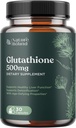 Pilules de blanchiment de la peau de glutathion pour les hommes et les femmes - Supplément GSH pur 500 mg avec extrait de chardon naturel Silymarin - Support antioxydant ALA - Boost Immune System by Nature Bound