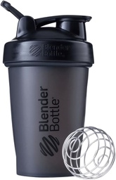 Bouteilles de mélange Classic Shaker Bouteille parfaite pour les shakes protéiques et préentraînement, 20-Ounce, Noir