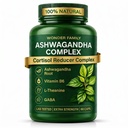 Ashwagandha Complex 800mg avec GABA, L-Theanine & B6 – Support Adaptogène pour Calme, Focus & Mood – 60 Capsules – Plus forte que 600mg - Non-OGM, sans gluten