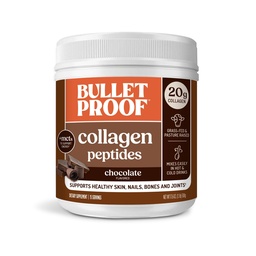 Poudre de protéines de collagène de chocolat à l'épreuve des balles avec huile MCT, 19g de protéines, 17,6 Oz, peptides de collagène et acides aminés pour une peau, des os et des articulations saines, emballage mai Varier