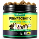 Probiotiques pour chiens - Pre & Probiotique Digestive Treats pour chien, Soutien Gut Health, Allergies saisonnières, Oreilles démangeaisons, Supplément de chien Soft Chews, Immune Function Support pour chiens - 120pc/Duck Flavor