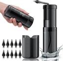 Enlèvement de cire d'oreille - Nettoyeur d'oreille électrique, kit de nettoyage d'oreille avec 5 modes de pression, outil de nettoyage d'oreille sûr et efficace, système d'arrosage d'oreille avec USB rechargeable