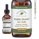 Remèdes indigènes Kiddie Florish - Tous les suppléments naturels à base de plantes favorisent une appétie saine chez les mangeurs de Picky - 59 ml
