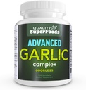 Complexe d'ail avancé - Superaliments de qualité (100ct) Complexe de résistance maximale contient un mélange d'ail sans odorat (Allium sativum), de persil (petroselinum crispum) et de chlorophylle.