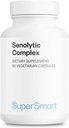 Supersmart - Complexe sénolytique (formule avancée) - avec Fisetin, Quercetin, Bromelain - Ingrédients brevetés - Supplément sénolytique - Sans OGM et sans gluten - 90 capsules végétariennes