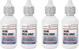 GeriCare Saline Nasal Spray 1,5 FL OZ Hydratant le chlorure de sodium 0,65% (paquet de 4)