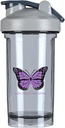 Hodgkin Lymphome Cancer Sensibilisation 18 Once Shaker Bouteille Mélangeur anti-fuite Pré-entraînement La protéine Shakes Remplacement des repas Shakes Bouteille 500ML/18 Oz Gray&-1&-1