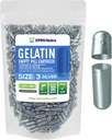 XPRS Nutra Taille 3 Capsules vides - 500 Compte Capsules de gélatine vides - Pills Bricolage Capsule Remplissage - Pure Pilule de Pilule de Bovine Capsules rempliss pour Do-It-Youlf Vitamines et Suppléments (Argent)