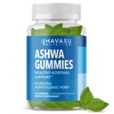 Ashwagandha Gummies for Stress & Mood Support - Vegan, Supplément non-OGM pour le calme et la détente - Withania Somnifera pour améliorer la qualité du sommeil et l'équilibre émotionnel - 1-Mois d'approvisionnement, fraise de saveur