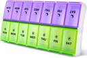DANYING Extra Large Pill Organizer 2 fois par jour, XL Weekly Pill Box, AM PM Pill Case, Pill Container 7 jours, Vitamine Case deux fois par jour
