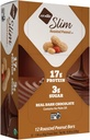 NuGo Slim Chocolat foncé arachide grillée, 16g de protéines, 2g de sucre, 7g de fibre, faible carbure net, Keto amical, sans gluten, 12 comte