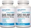 P Puregen Labs Extra Strength Gas Relief Softgels with Siméthicone 125 mg de softgels – 2 packs Total 240 Softgels